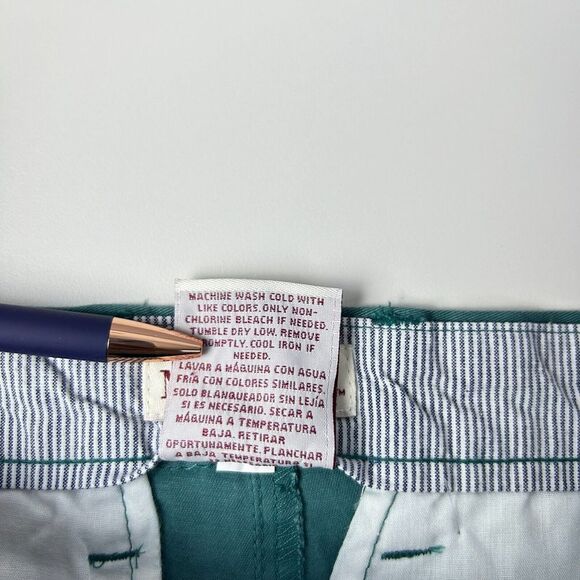 NWT Merona Turquoise Cotton Blend Stretch Flat Front Casual Chino Shorts Size 28 - Picture 8 of 11